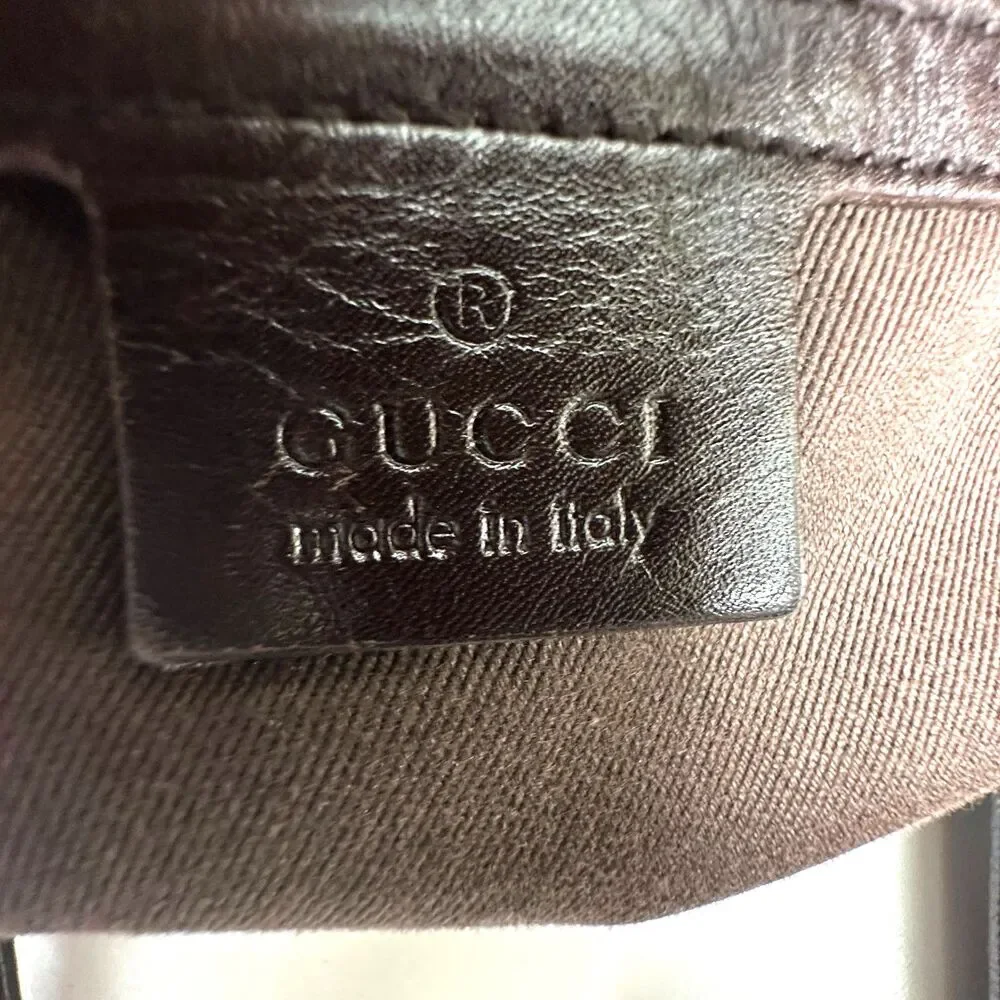 Gucci GG Canvas Brown Leather Tote Shoulder Bag 106251 - Picture 2 of 9